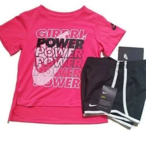 🆕️ NWT Nike 6 Little Girl Tee-shirt & Shorts